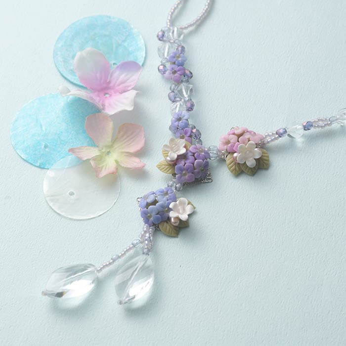 紫陽花のY字ネックレス f163a 【作家：NARUMIDO】 | アイテムで探す