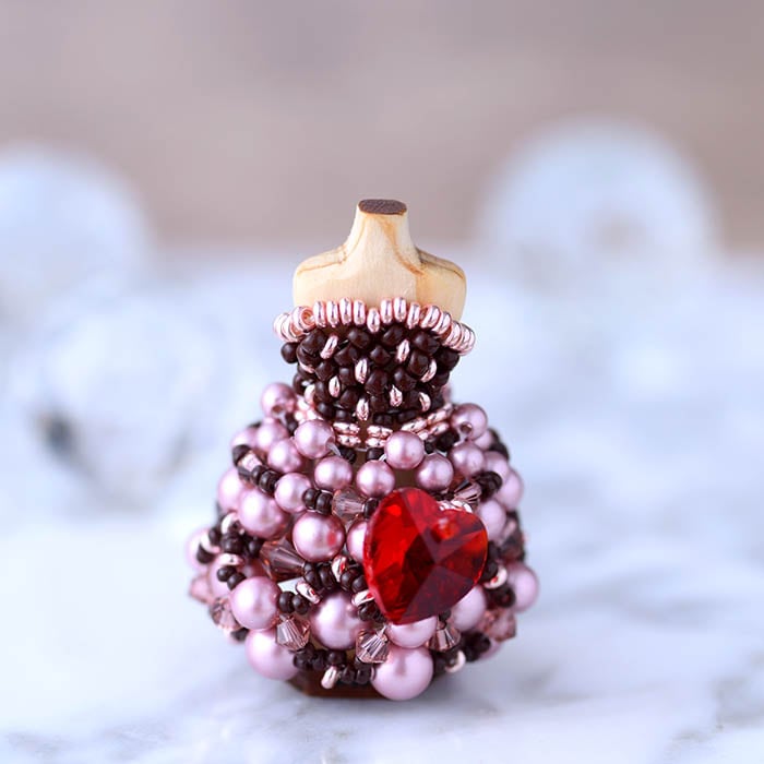 ビーズマニア限定】ビーズステッチで作るハニカムトルソードレス