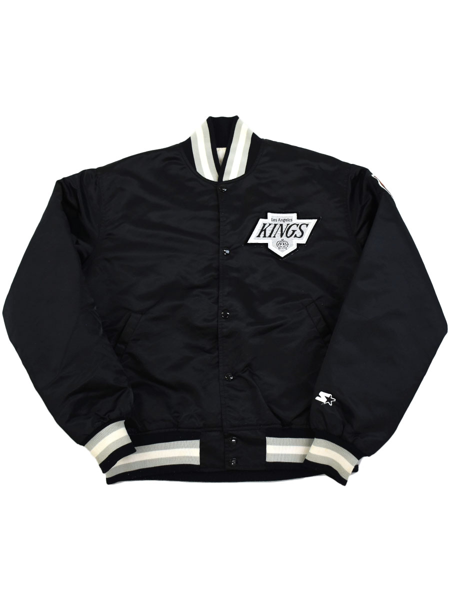 80's～ STARTER NHL ''LA KINGS'' サテンスタジャン 表記(L) USA製