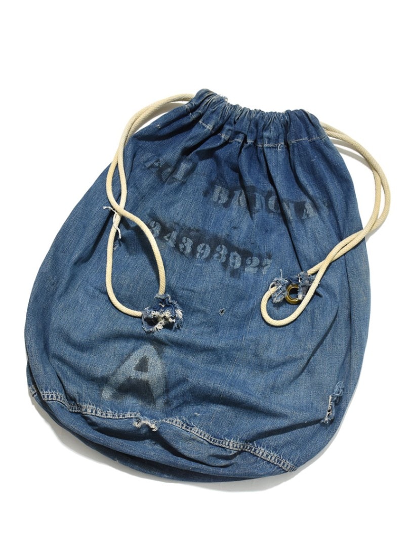 USミリタリー第二次大戦WWII 40's デニムランドリーバッグ 1940s