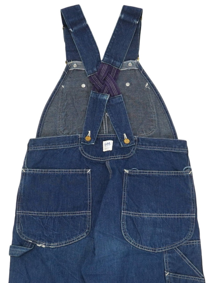 70's Lee ローバック デニムオーバーオール 良雰囲気 実寸(36x29位