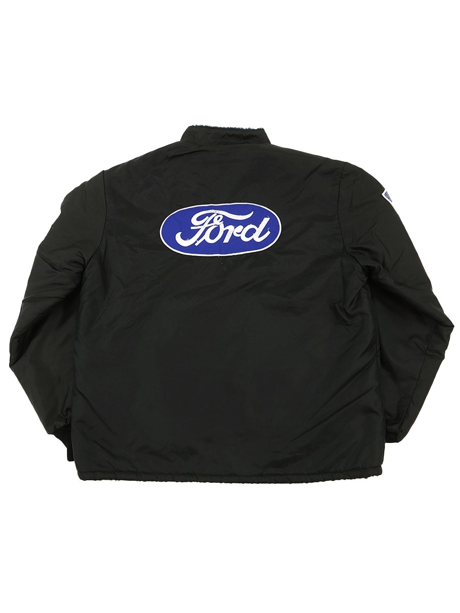 80's ''Ford'' 裏地ボア ワッペン付き レーシングジャケット ブラック