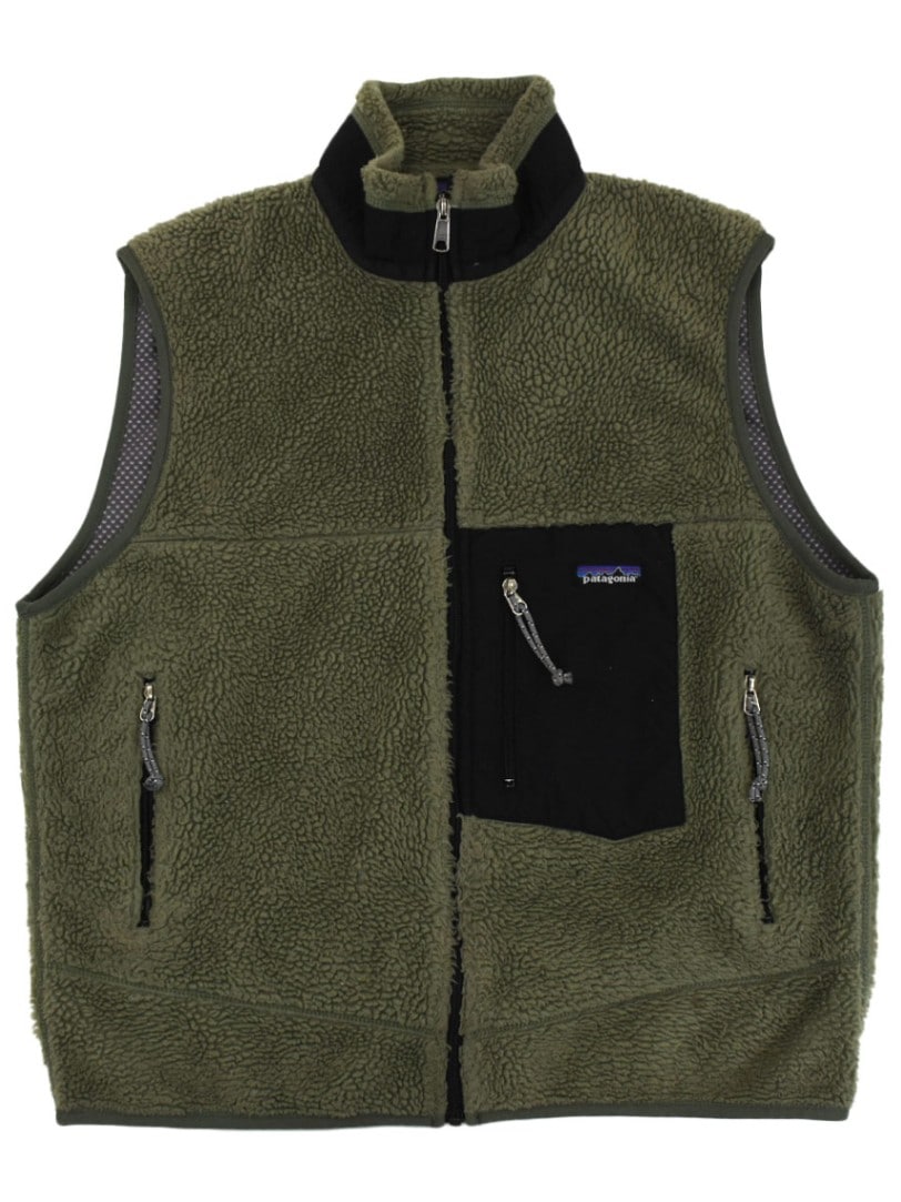 00's パタゴニア レトロXベスト モスグリーン 表記(L) USA製 | すべて