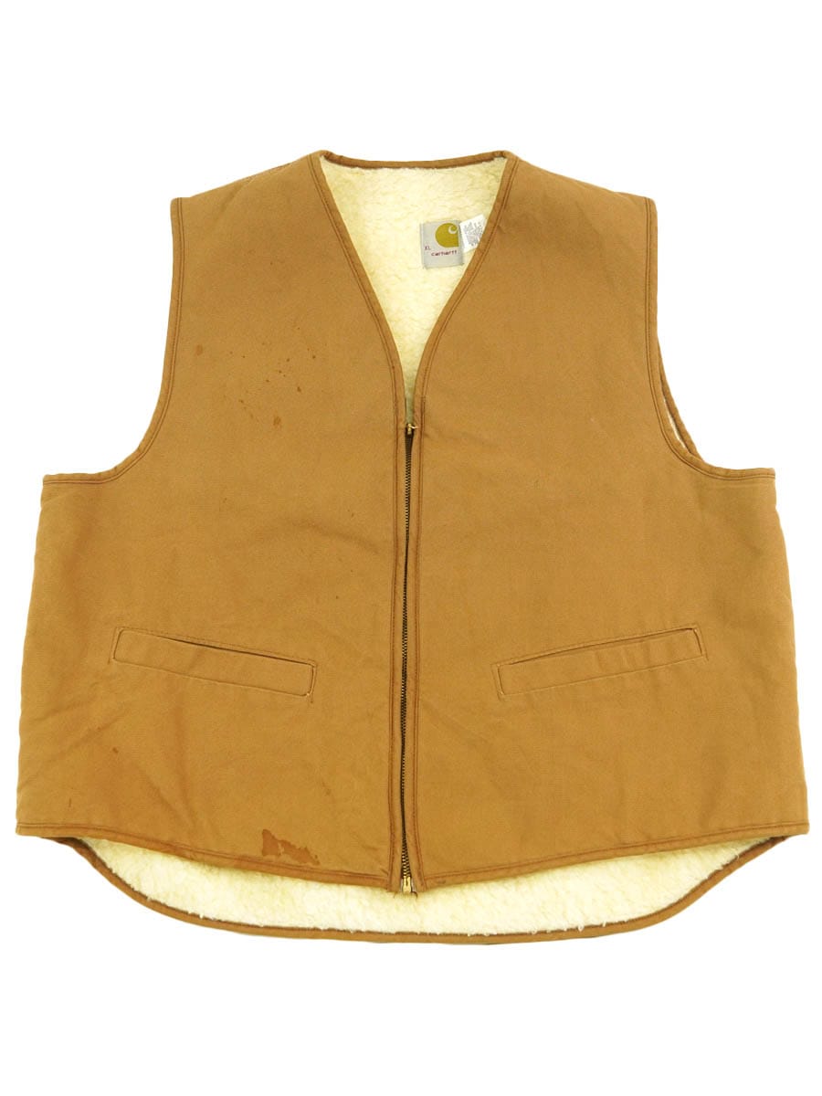 70's カーハート 6SV 裏ボア ダックベスト ブラウン 表記(XL) | すべて