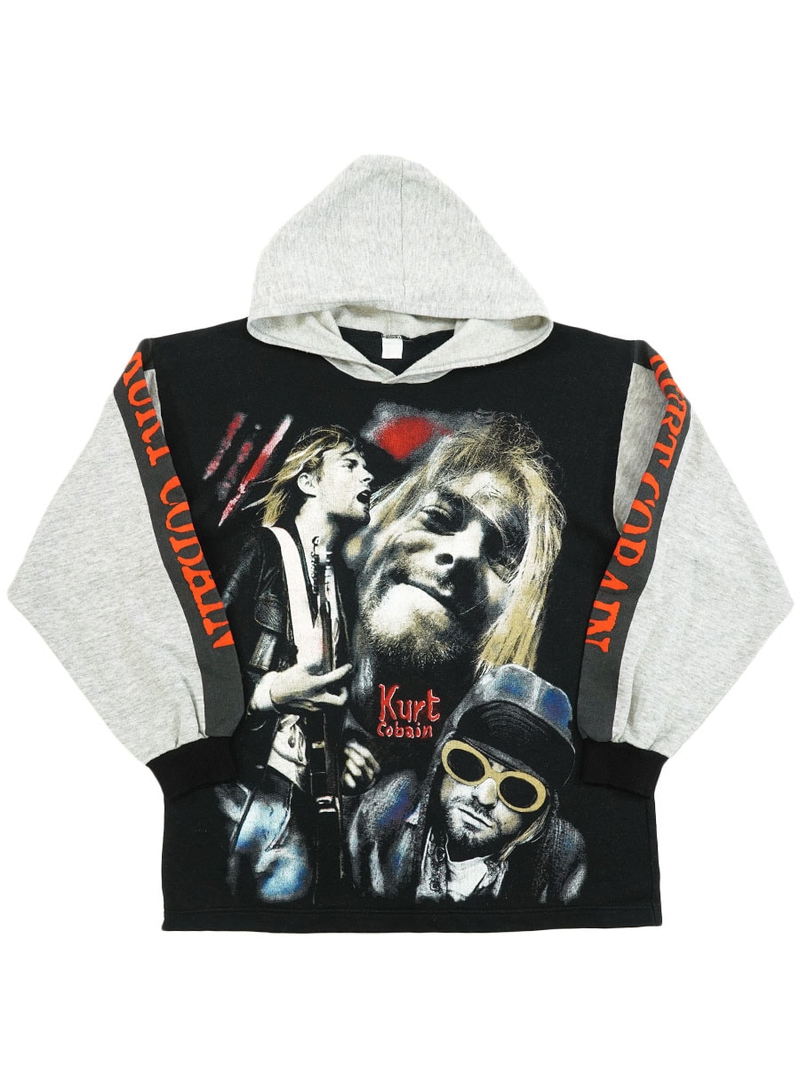 90's～ ''NIRVANA'' カート・コバーン 両面袖プリント スウェット