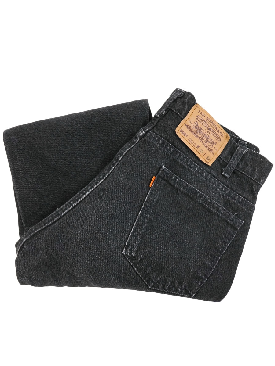 90's Levi's 505 オレンジタブ ブラック デニムパンツ 表記(33x32) USA
