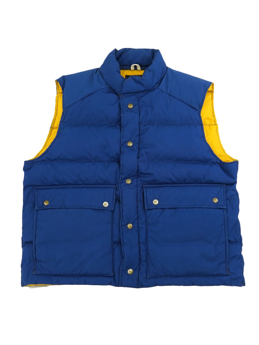 80's 黒タグ エディバウアー 2ポケ 65/35 ダウンベスト ネイビーブルー
