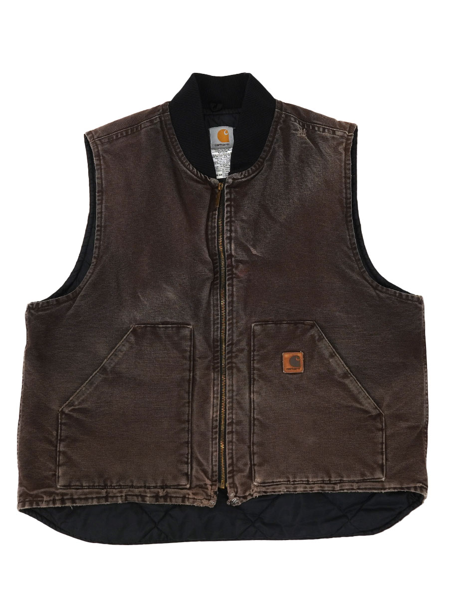 USA製 カーハート ダックベスト ダークブラウン 表記(XL) | すべての