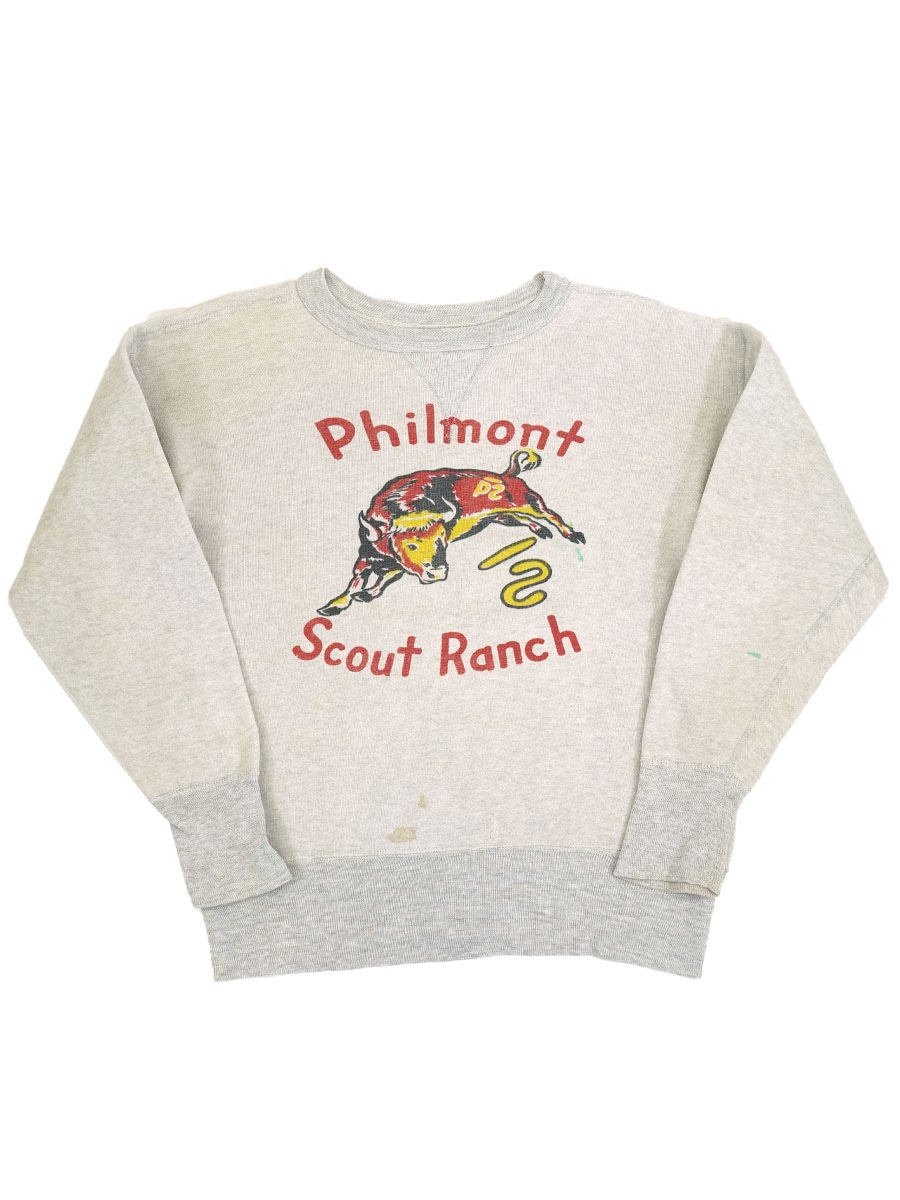 50's 前V ''Philmont Scout Ranch'' 3段染み込みプリント セットイン