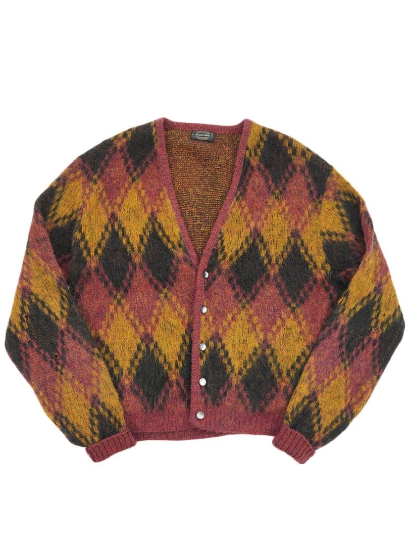 60's～ PURITAN ダイヤ柄 モヘアニットカーディガン 表記(L) | すべて