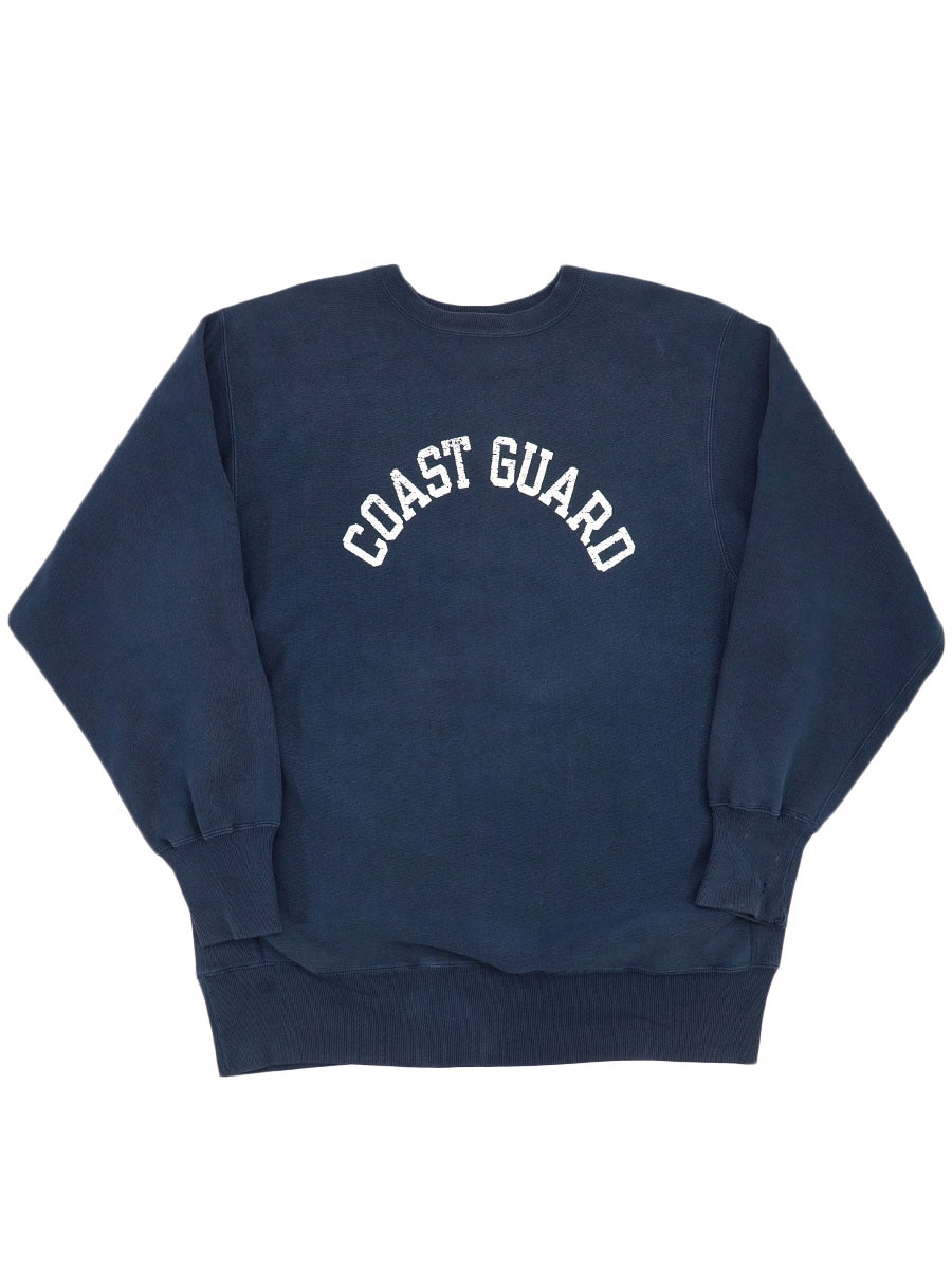 90's 刺繍タグ チャンピオンRW ''COAST GUARD'' ネイビー 表記(XXL