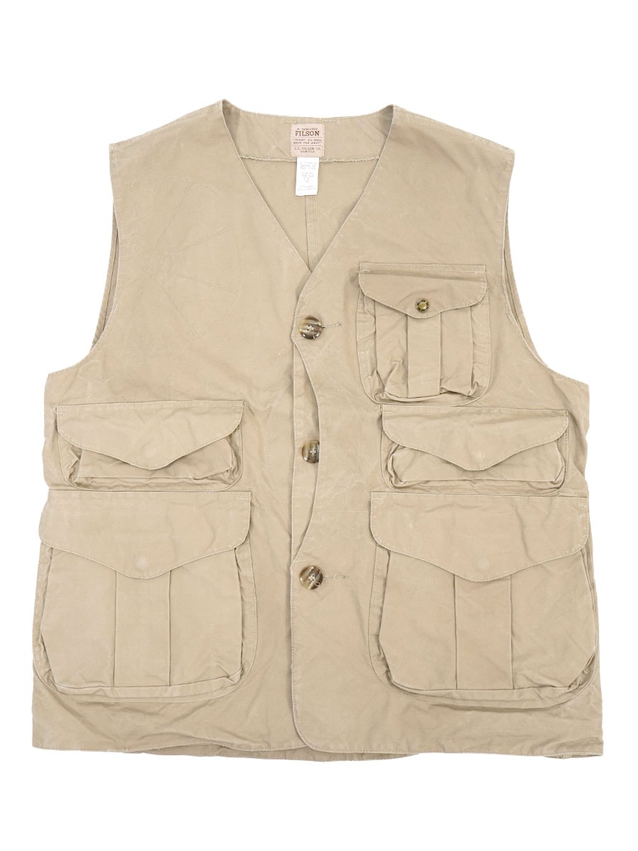 USA製 FILSON ハーフムーン キャンバス ハンティングベスト タン 表記