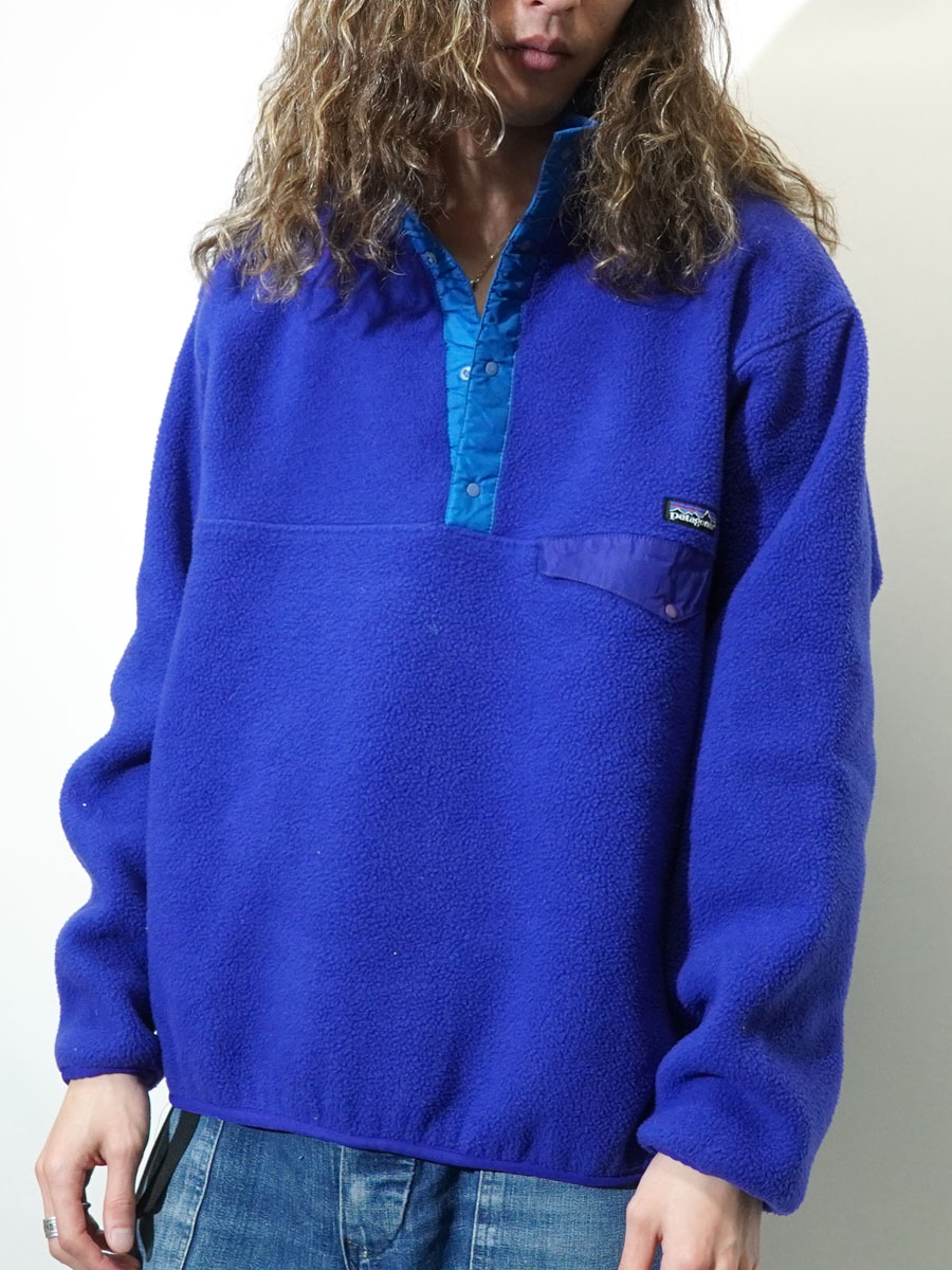 92's パタゴニア シンチラスナップTプルオーバー コバルト 表記(L