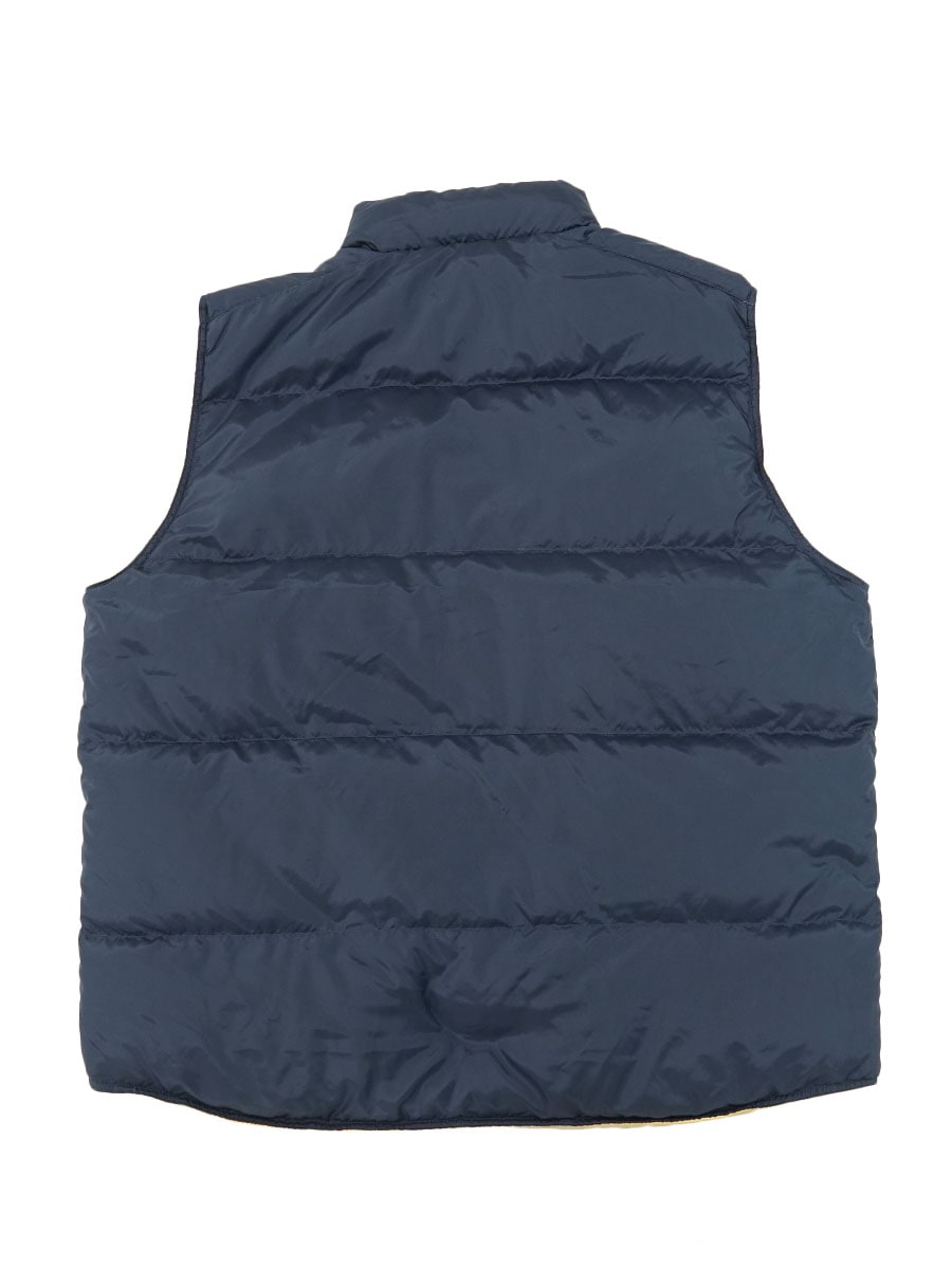 ラルフローレン リバーシブル ダウンベスト ネイビー×クリームイエロー