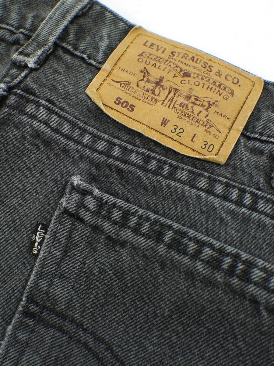 90's Levi's 505 黒タブ ブラックデニムパンツ 表記(32x30) USA製