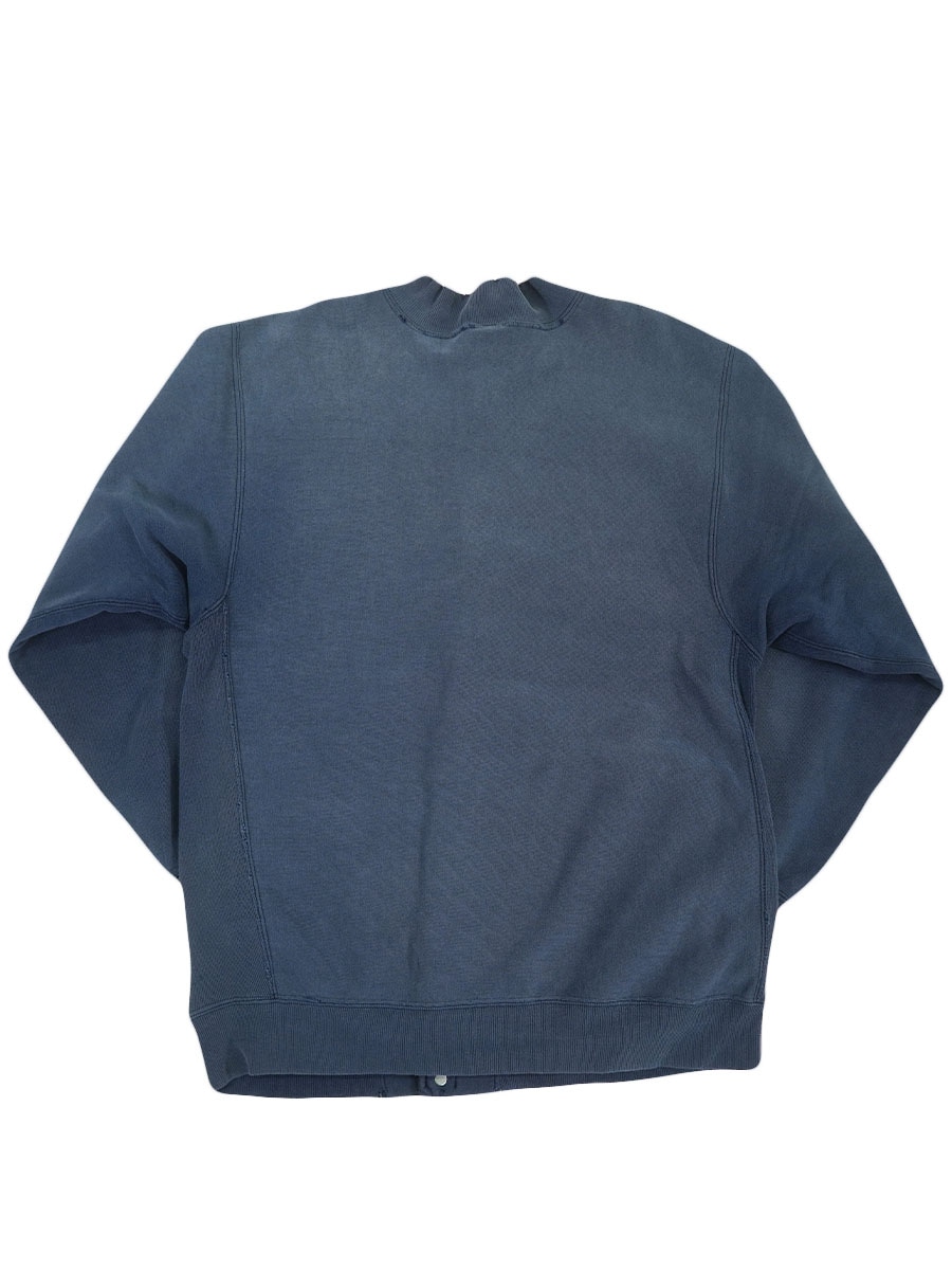 90's 刺繍タグ チャンピオンRW フルスナップカーディガン ネイビー