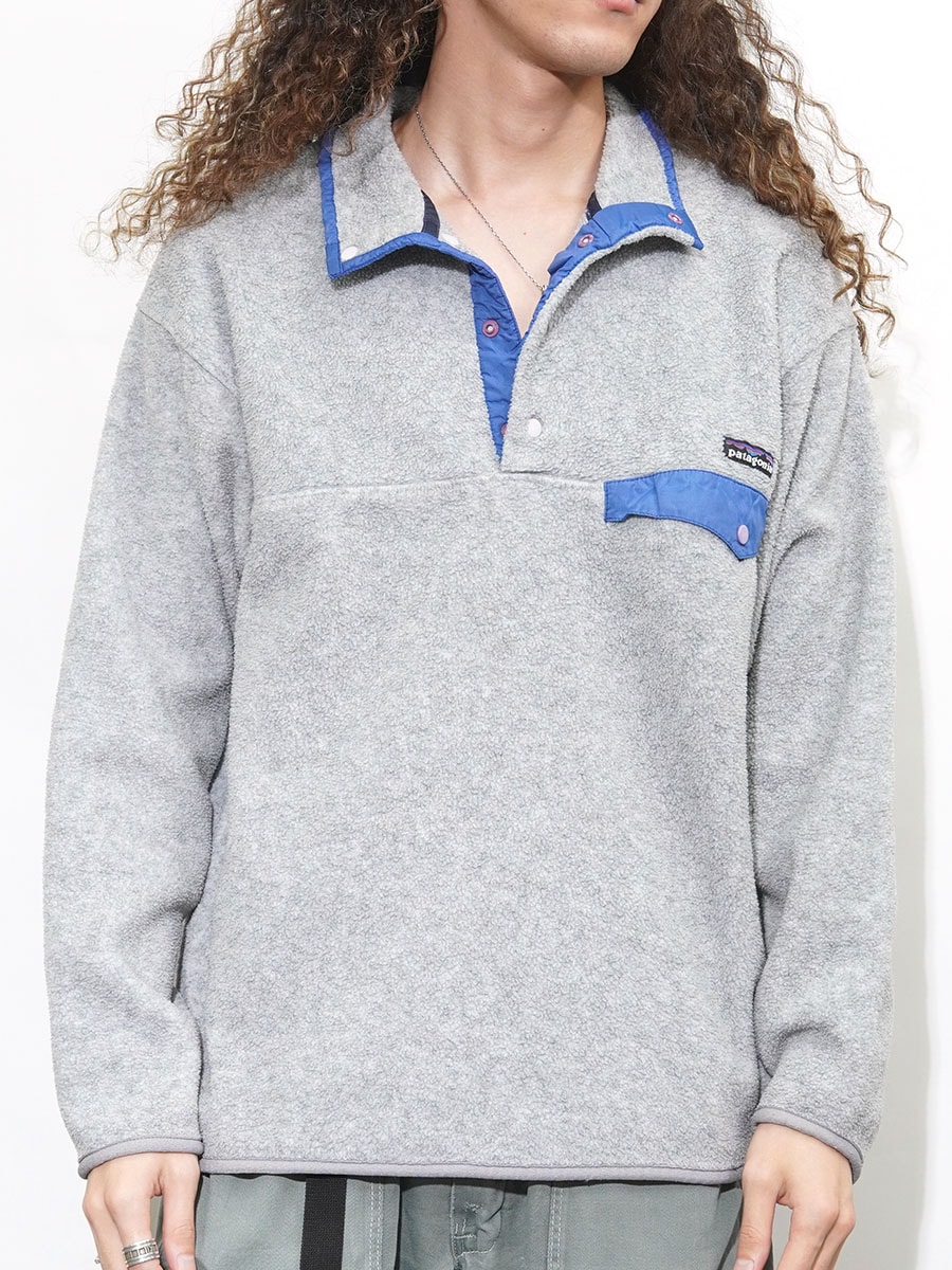 90's 雪無しタグ パタゴニア シンチラスナップTプルオーバー ヘザー