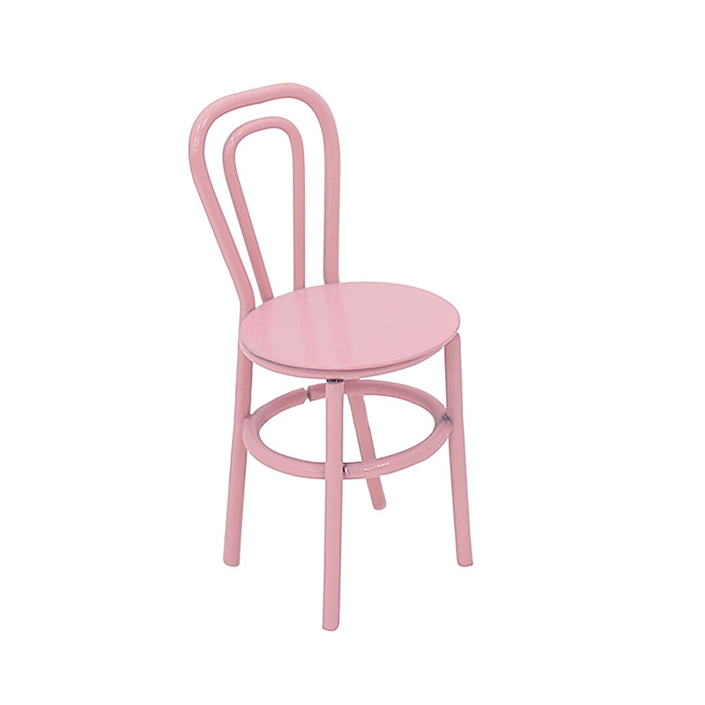 ピンクのシングルチェア | ミニチュアパーツ | ビリーの手作りドール