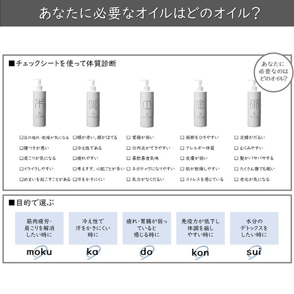 五行説 5sトリートメントオイル do 120mlお試しサイズ （土） 元気や