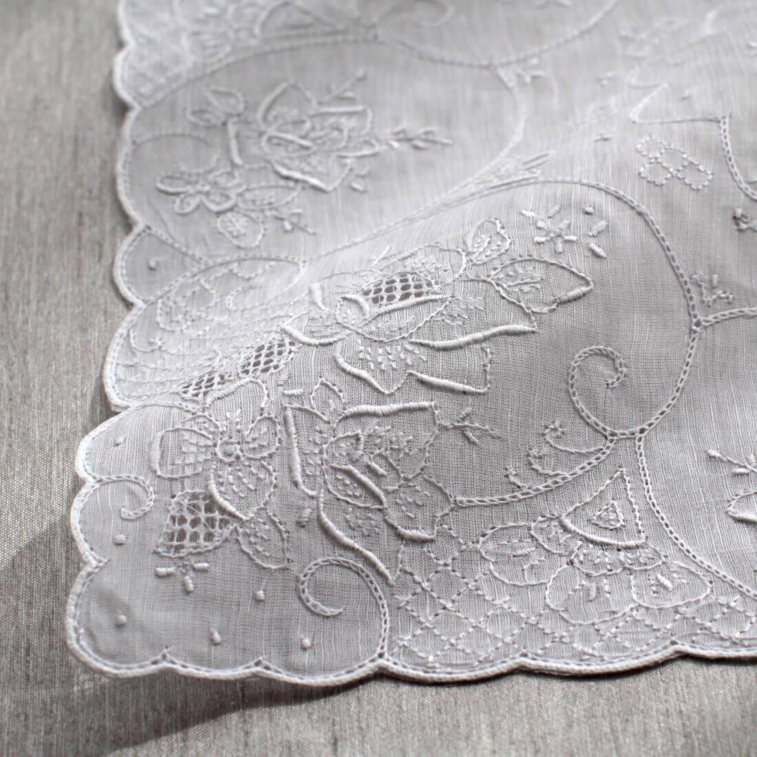 送料無料】スワトウ ドロンワーク ハンカチ 4202 | レディース