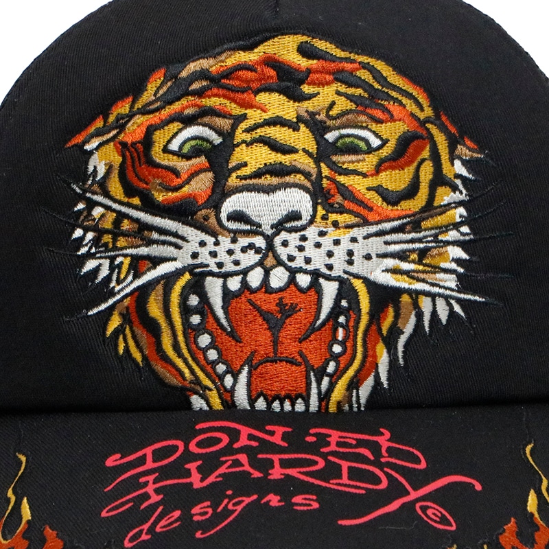 ED HARDY エドハーディー タイガー タトゥー 刺繍 メッシュキャップ