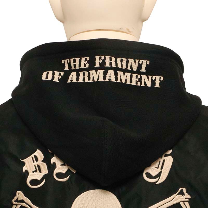 クローズ×WORST 三代目 武装戦線 刺繍 ナイロン 切替 裏毛 フル ZIP