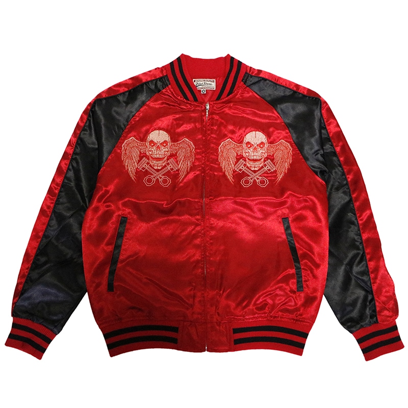 COACH コーチ スカジャン 刺繍 花 ボブキャット 2サイズ 赤 COACH