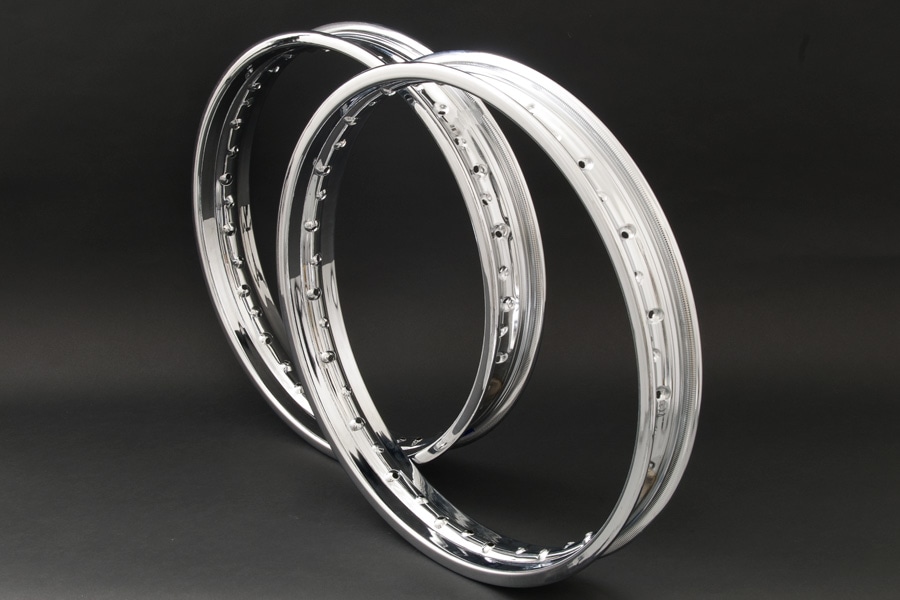 HONDA CB400F D.I.D製メッキリム前後セット(1.6＋1.85) HONDA CB400F