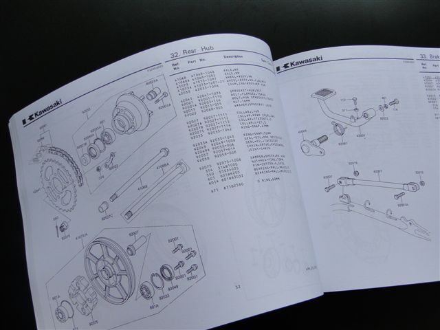 Z250FT(A4)/Z250FT(A5) 純正パーツリスト(水色) | KAWASAKI,Z250FT
