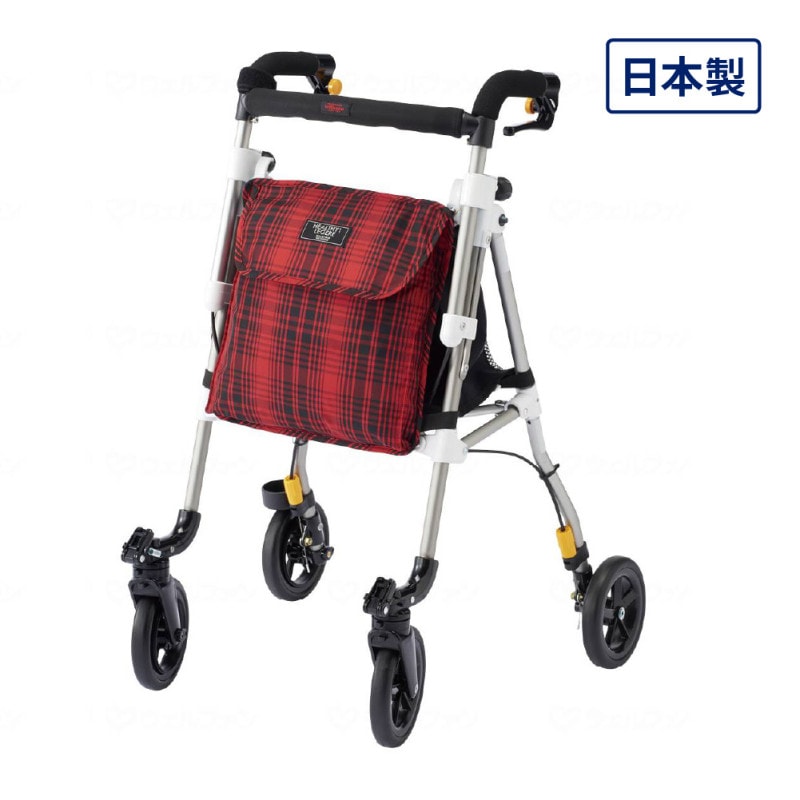 ヘルシーワン レジェール タータンレッド ｜ シルバーカー・歩行器