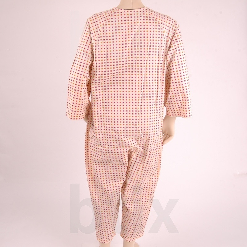 超売れ筋】ソフトケアねまき 両開きファスナー 薄手- 胸元～右足首＋股