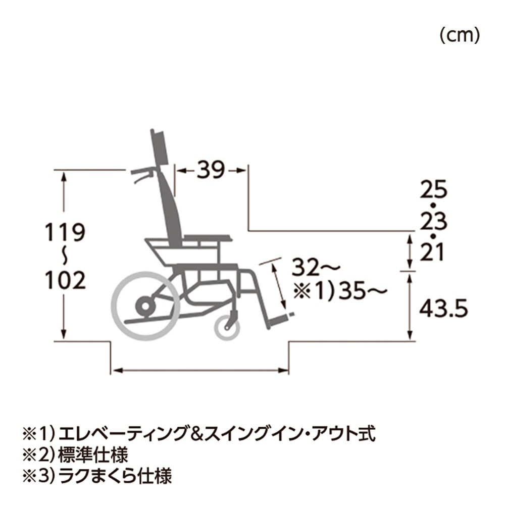介助用ティルト＆リクライニング車椅子 KX16-42Ⅱ/RM ラクまくら仕様
