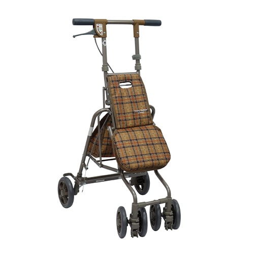 超売れ筋】サニーウォーカーAW-Ⅲ CLブラウン ｜ シルバーカー・歩行