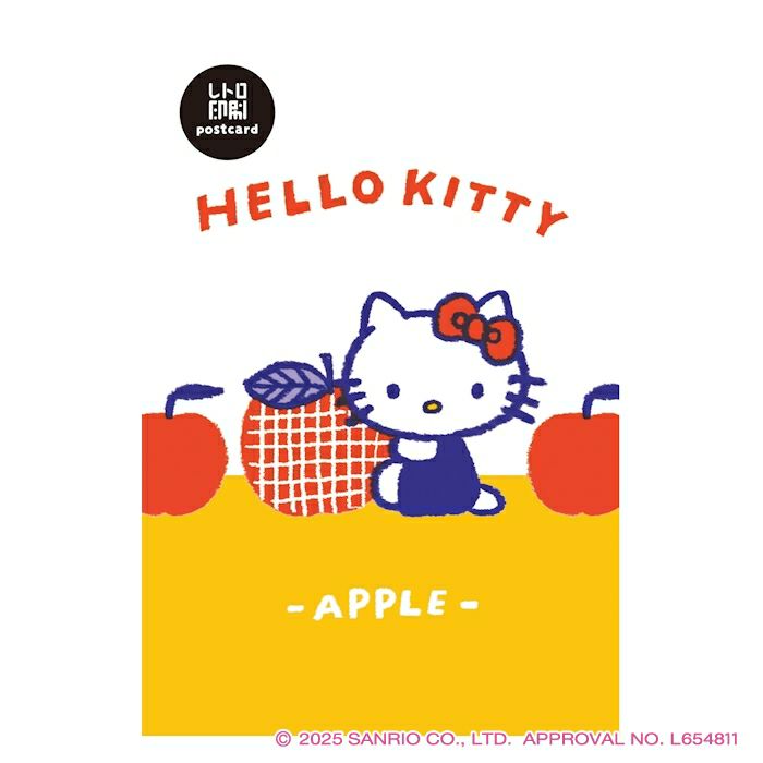 レトロ印刷ポストカード サンリオキャラクターズ ハローキティ コラボ