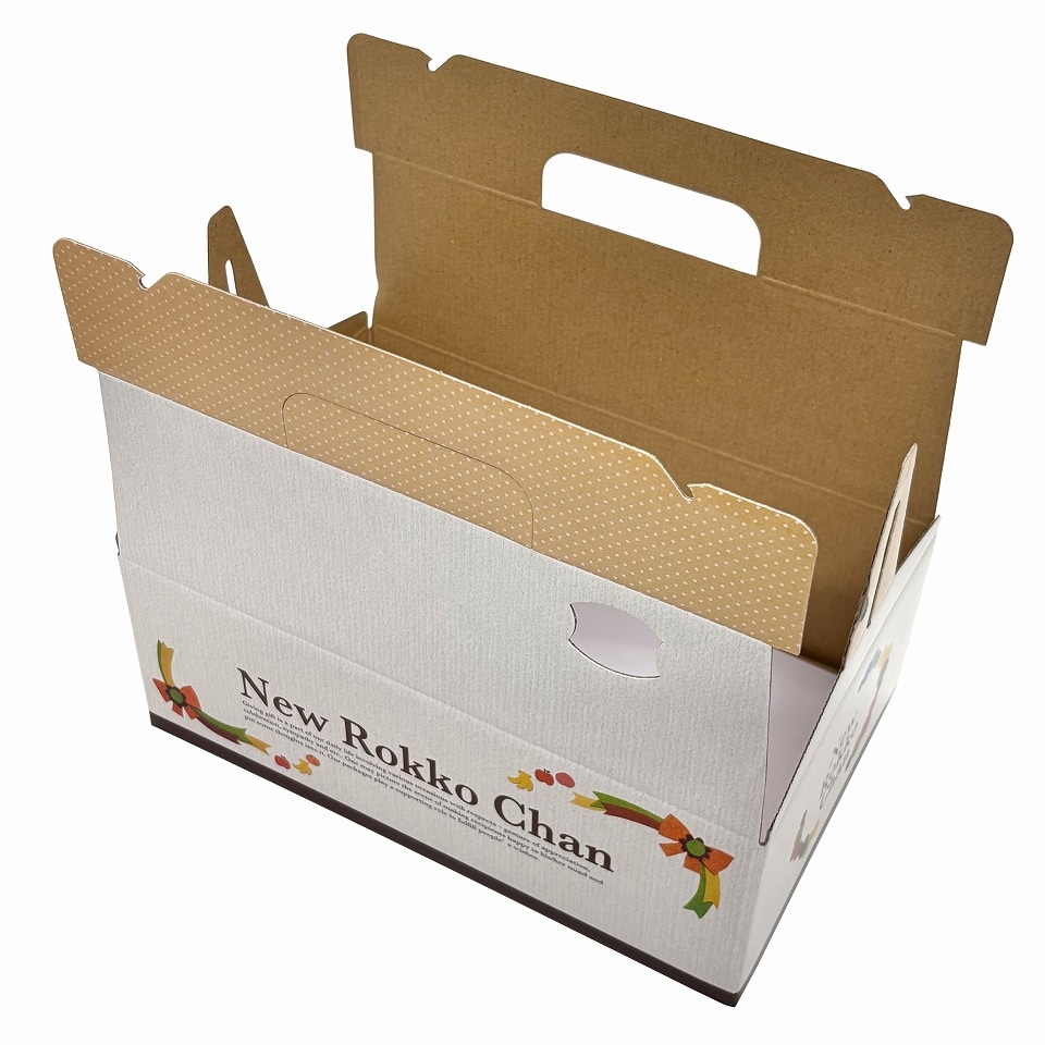 フルーツ用手さげ箱】新ロッコちゃん（60枚入） 内寸：290×190×H105mm