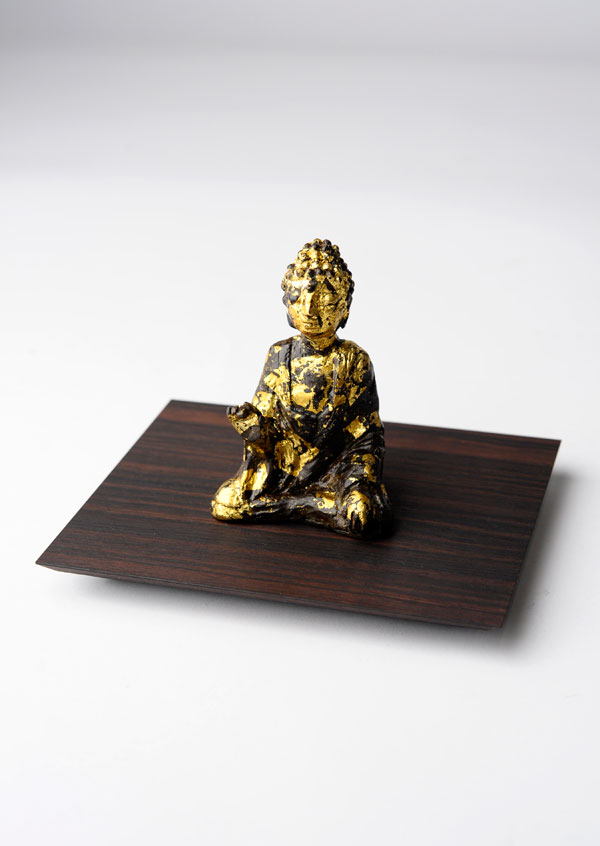 仏像】釈迦如来坐像 松本慶一郎作 黒檀台付き | 日本の作家,松本慶一郎