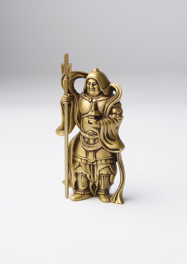 仏像】毘沙門天 合金製 古美色仕上げ 牧田秀雲原型 | 開運・縁起物