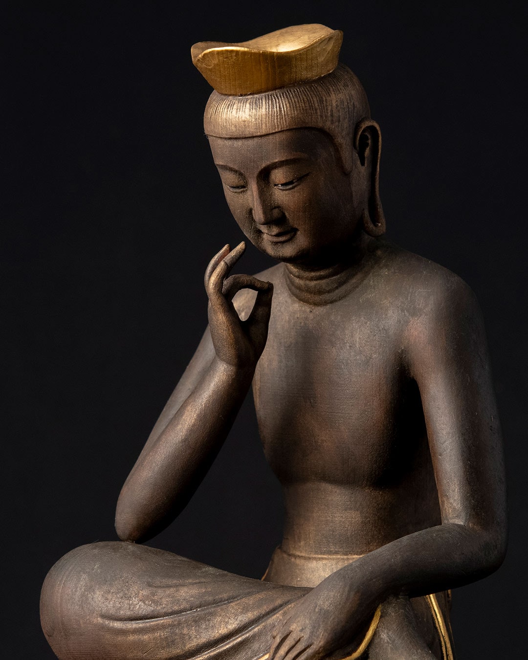 仏像】リアル仏像 木造 弥勒菩薩半跏思惟像 篁千礼特別彩色 | リアル