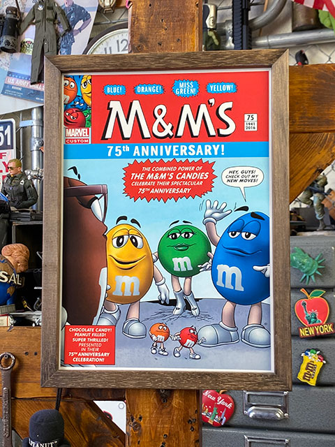 ポスターフレーム （m&m's/75THアニバーサリー M&M'S CANDIES