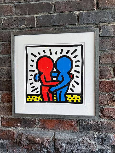 キース・ヘリング アートフレーム （Untitled,1987） 木製額付き