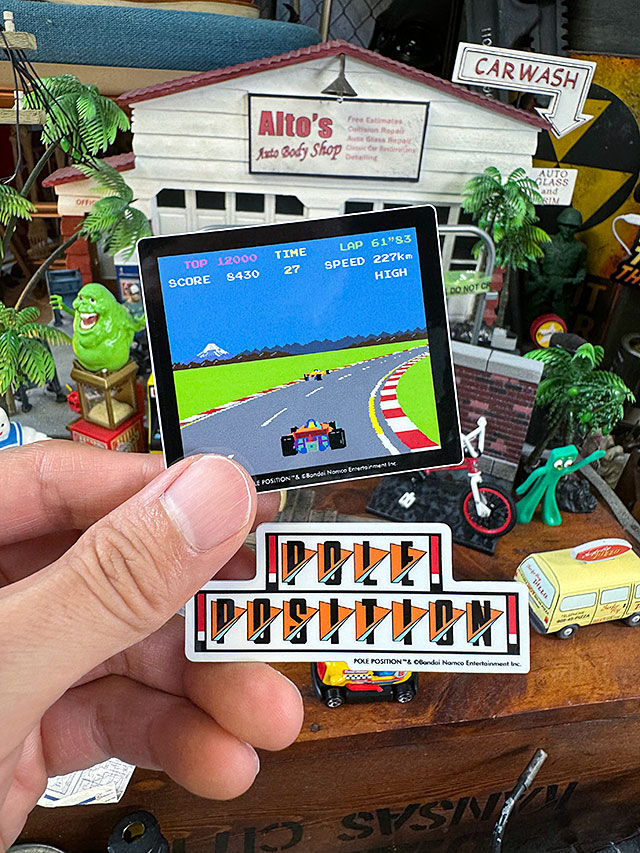 ナムコ オフィシャル ステッカー ポールポジション （ゲーム画面