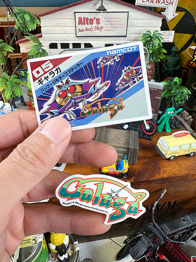 ナムコ オフィシャル ステッカー ギャラガ （ソフト＆タイトルロゴ