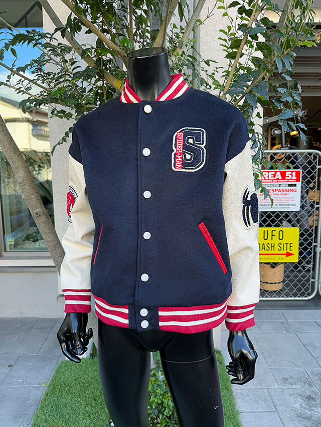 スパイダーマン スタジャン Lサイズのみの展開 ユニセックス