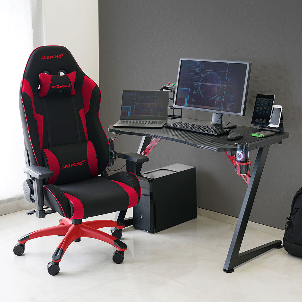 ゲーミングデスクとチェア 2点セット/ウルフ【Wolf】+レイズ【Raise