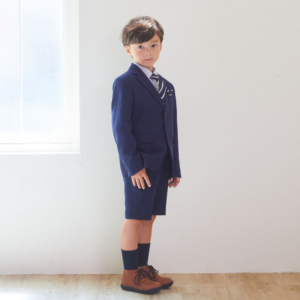 ネイビーチェックスーツ 130cm （8301-5402） | フォーマル子ども服の