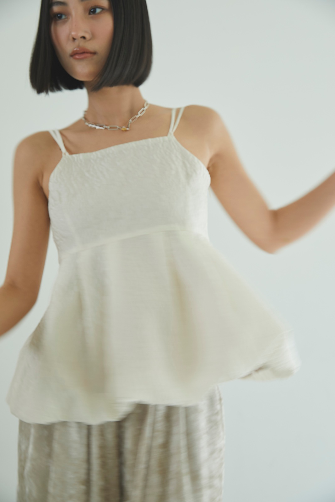 ジャカードペプラムバルーンキャミソール/CAVEZA ROSSO/カベサロッソ