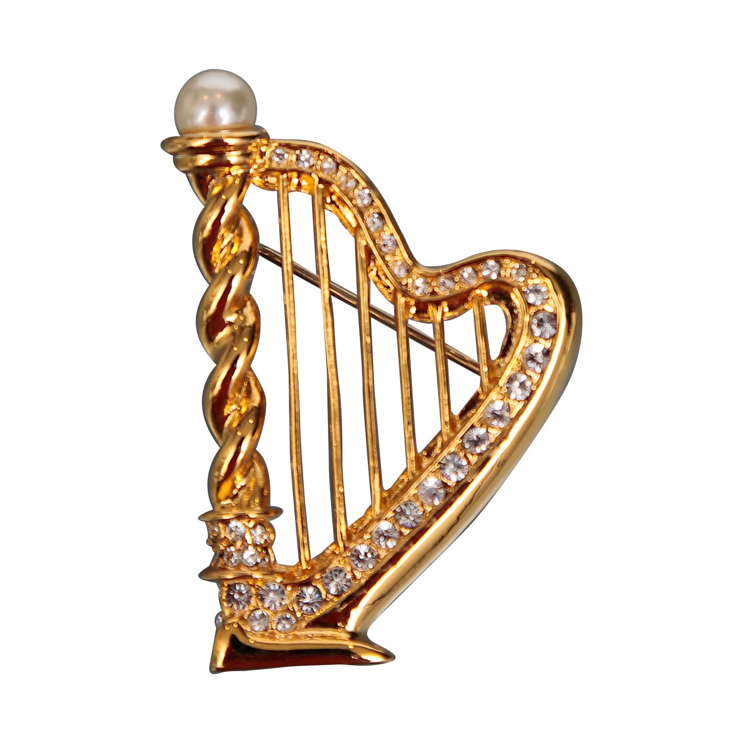 クリスタルブローチ（ハープ）｜ 音楽雑貨のお店 MUSIC FOR LIVING