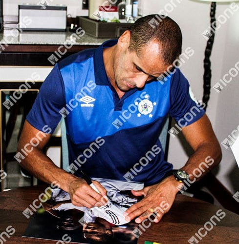 リバウド 直筆サインフォト ACミラン (Rivaldo Signed AC Milan Photo