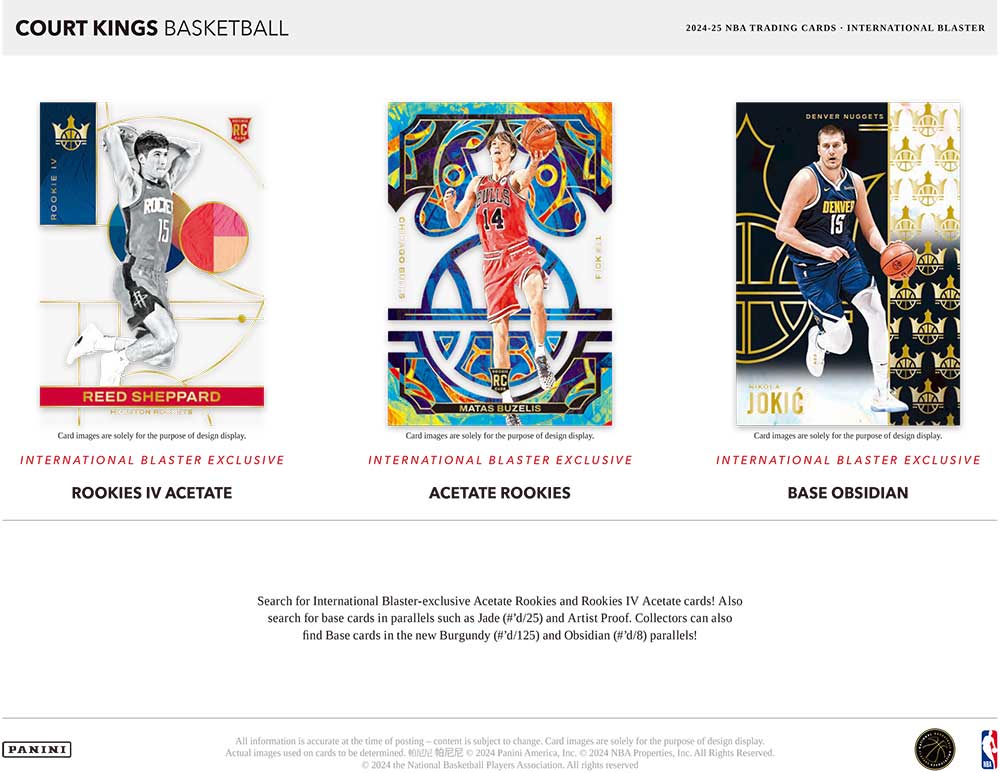 NBA 2024-25 Panini Court Kings Basketball International Blaster