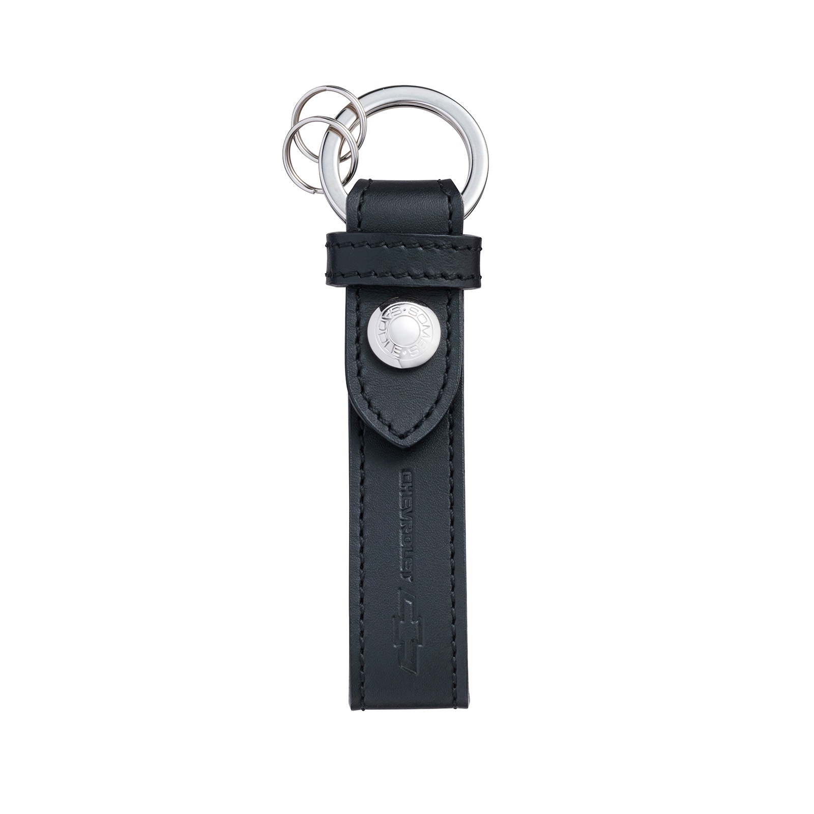CHEVROLET LOGO LEATHER KEY RING (BLACK) | LIFESTYLE,キーアイテム